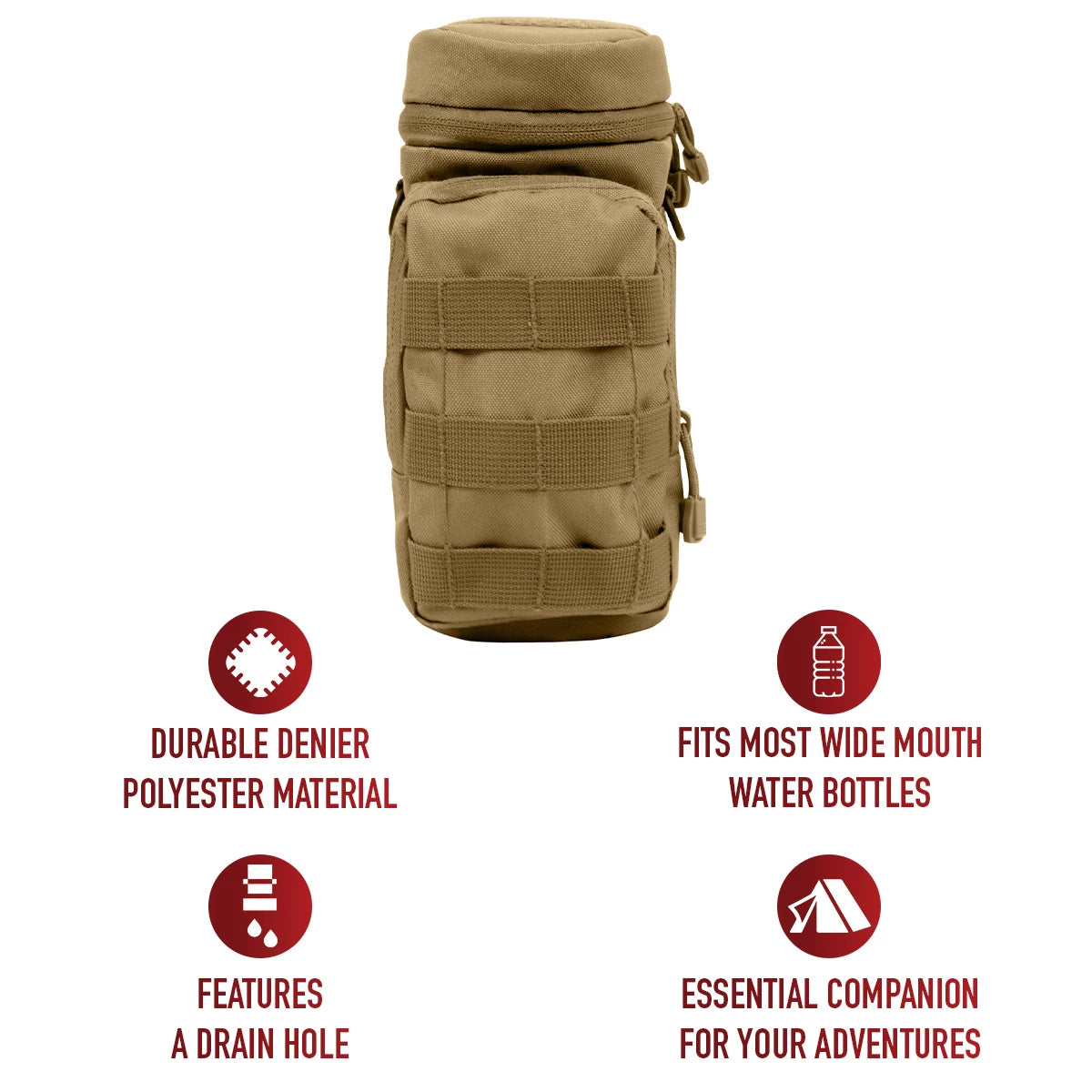 MOLLE Compatible Tactical Water Bottle Pouch