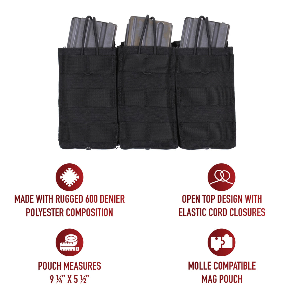 Open-Top Modular Triple Pouch